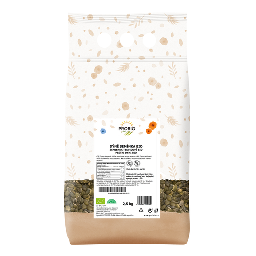 [PRO72007] Dýňová semena (loupaná) 2,5 kg BIOHARMONIE 2.5 kg PROBIO