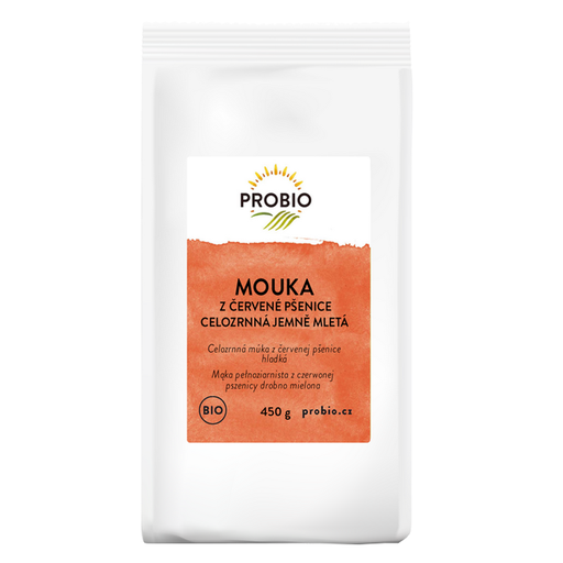[P910133] Múka z červenej pšenice celozrnná jemne mletá BIO 450 g PROBIO