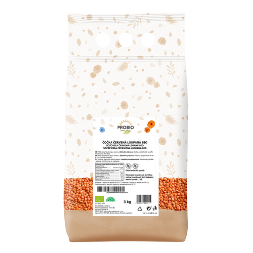[P71015] GASTRO - Červená lúpaná šošovica BIO 3 kg PROBIO