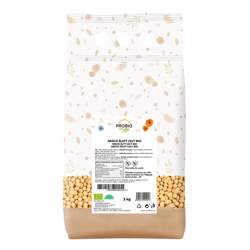[P71019] GASTRO - Žltý hrášok celý BIO 3 kg PROBIO