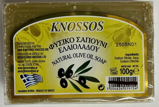 [KN002] Olivové mydlo zelené 100 g KNOSSOS