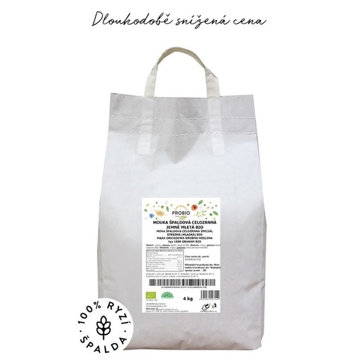 [P70215] GASTRO - Celozrnná špaldová múka jemne mletá BIO 4 kg PROBIO