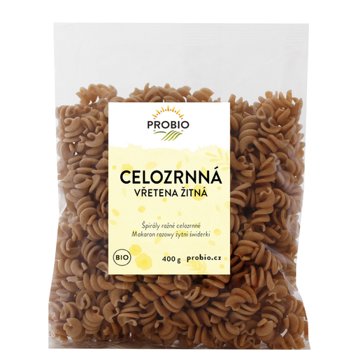 [P910228] Cestoviny celozrnné ražné vrtuľky BIO 400 g PROBIO
