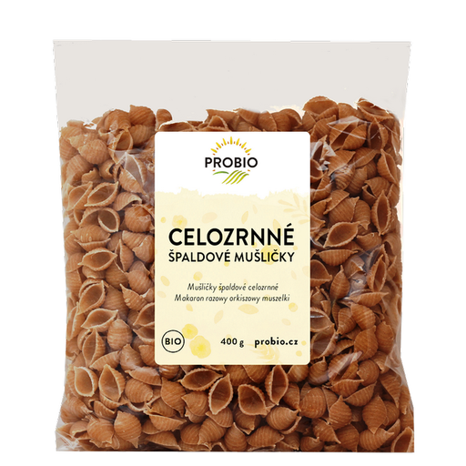 [P910220] Špaldové celozrnné mušle BIO 400 g PROBIO