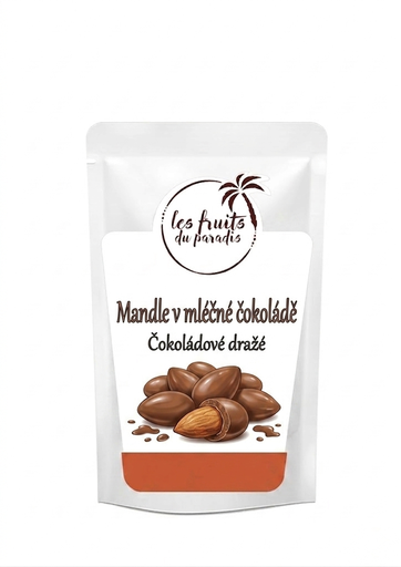 [00123-1] Mandle v mliečnej čokoláde 500 g LES FRUITS DU PARADIS