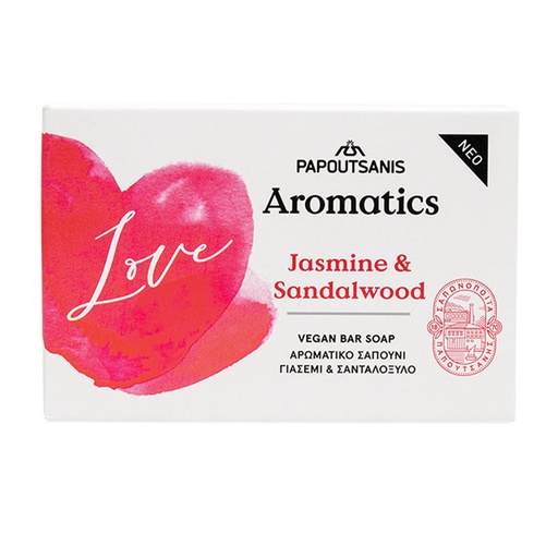 [KN846] Řecké Veganské mýdlo Jasmin a Sandalwood 100 g PAPOUTSANIS