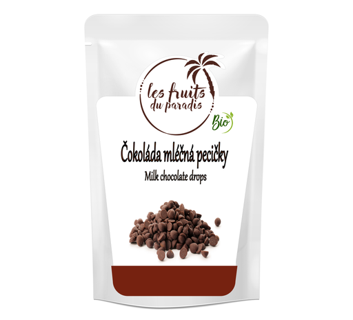 [00136-1] Mliečna čokoláda BIO - kvapky 10 mm 1 kg LES FRUITS DU PARADIS