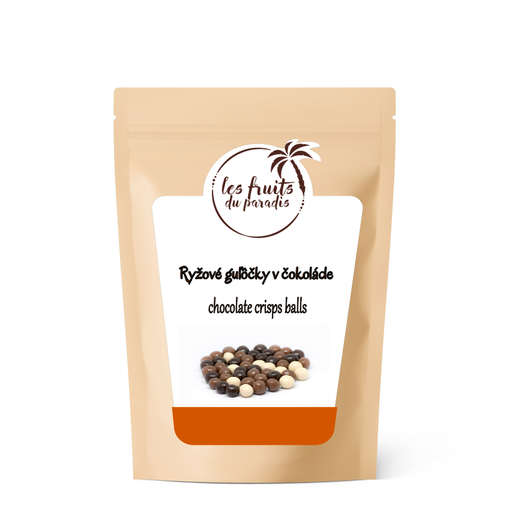 [00220-1] Pufované ryžové guľôčky v troch čokoládach 200 g LES FRUITS DU PARADIS