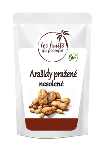 [00564-1] Pražené nesolené arašidy BIO 500 g LES FRUITS DU PARADIS