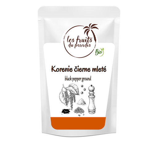 [651-1] Čierne mleté korenie Bio 250 g LES FRUITS DU PARADIS