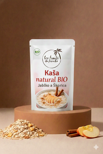 [00659-1] Kaša prírodná BIO Jablko a škorica 250 g LES FRUITS DU PARADIS