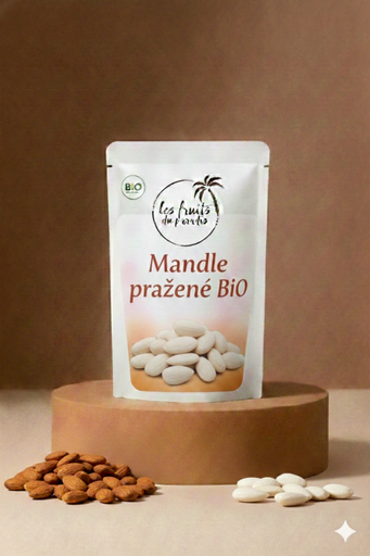 [00679-1] Blanšírované pražené mandle BIO 1 kg LES FRUITS DU PARADIS
