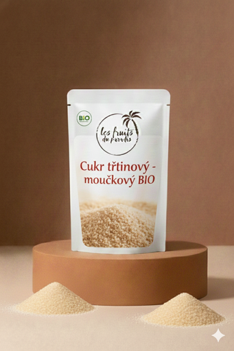 [00706-1] Trstinový cukor - práškový BIO RAW 500 g LES FRUITS DU PARADIS