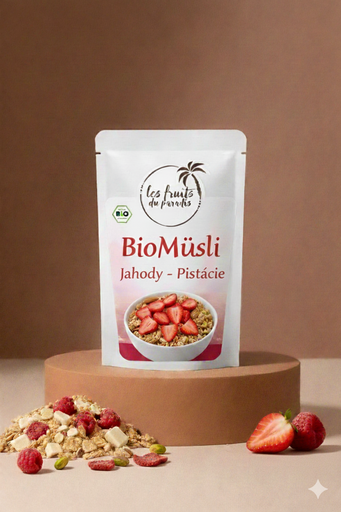 [00709-1] BIOMüsli Jahody - Pistácie 300 g LES FRUITS DU PARADIS