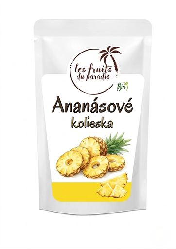 [162-1] Ananas kolečka RAW BIO 1 kg LES FRUITS DU PARADIS
