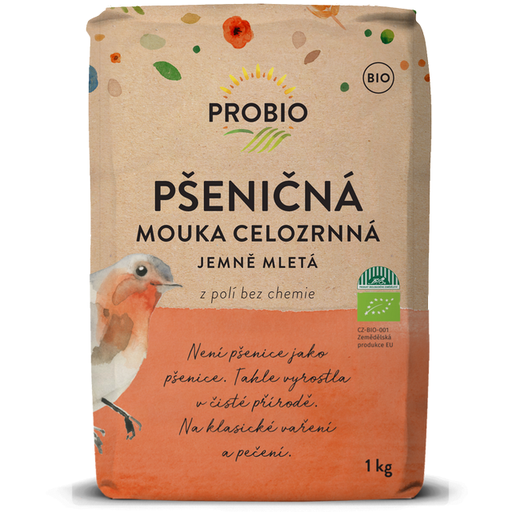 [P287] Celozrnná múka jemne mletá BIO 1 kg PROBIO