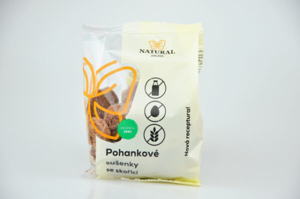 Sušenky pohankové se skořicí bez lepku, mléka, vajec a kukuřice - Natural 150g 350 g NATURAL JIHLAVA