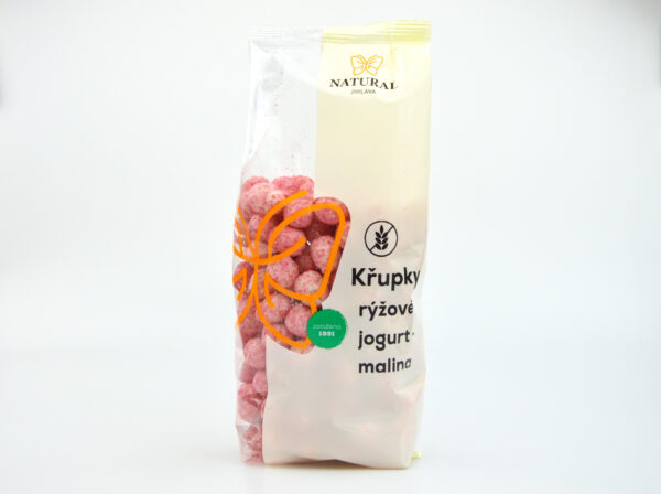 Chrunky ryžové jogurtovo-malinové 140 g NATURAL JIHLAVA