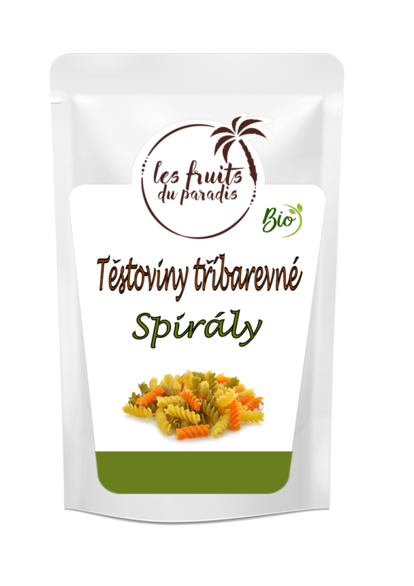 Cestoviny Bio spirály tricolore - trojfarebné 1 kg LES FRUITS DU PARADIS