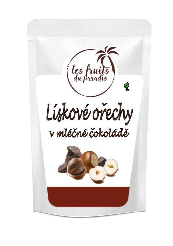 Lieskové oriešky v mliečnej čokoláde 500 g LES FRUITS DU PARADIS