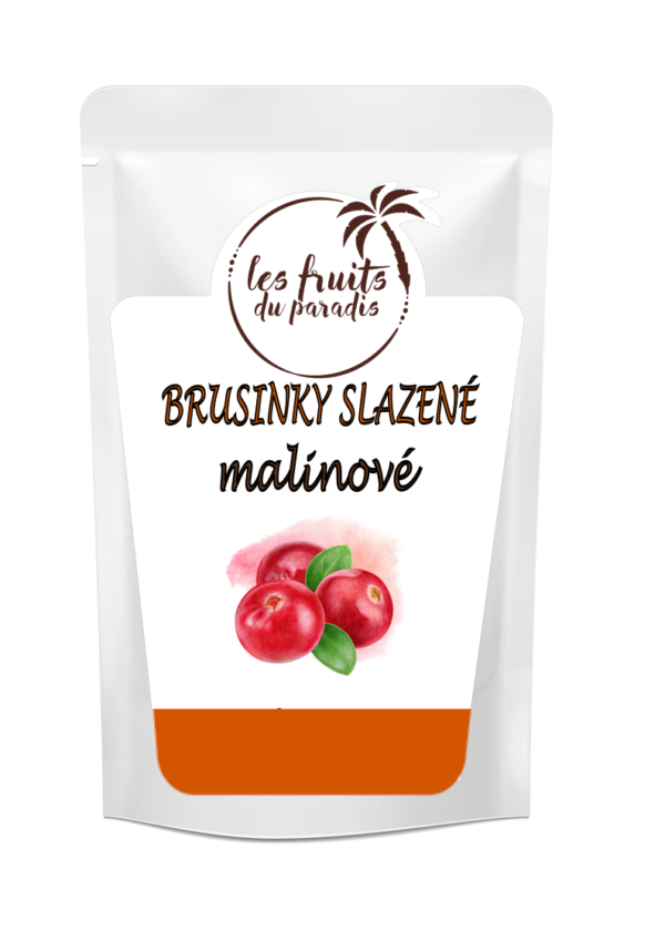 Brusnice sladené s malinovou príchuťou 200 g LES FRUITS DU PARADIS