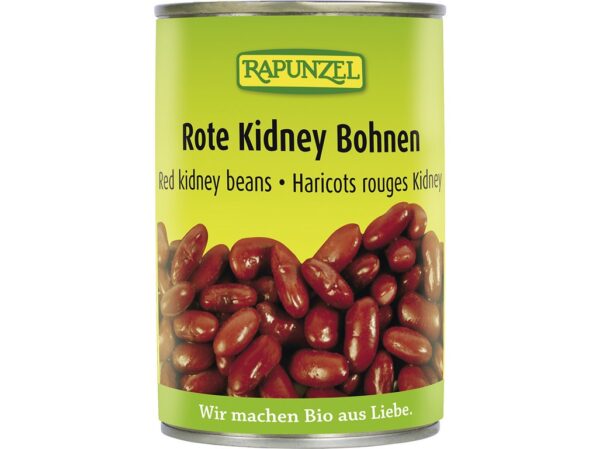BIO červené fazuľe sterilizované Rapunzel 400 g RAPUNZEL
