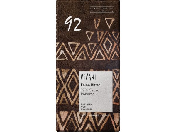 BIO horká čokoláda 92% 80g , VIVANI 80 g VIVANI