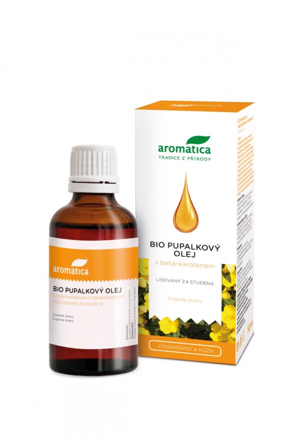 Pupalkový olej s beta-karoténom a vitamínom E Bio 100ml AROMATICA