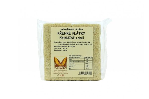 KŘEHKÉ PLÁTKY S POHANKOU A CIBULÍ 75g 75 g
