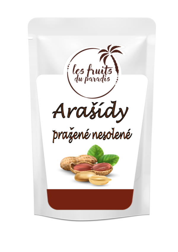Arašidy pražené nesolené 38/42 500 g LES FRUITS DU PARADIS
