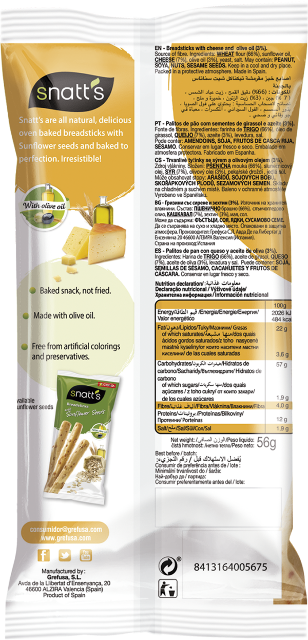 SNATT´S tyčinky zo syrom 56 g SNATT´S