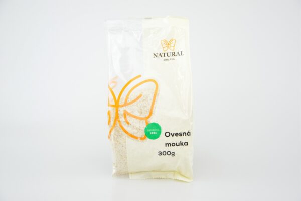 Ovesná mouka celozrnná 300g, NATURAL JIHLAVA 300 g NATURAL JIHLAVA