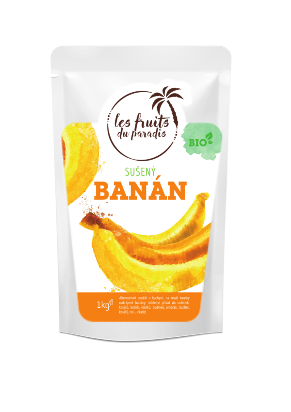 Mini banán sušený BIO 1 kg LES FRUITS DU PARADIS