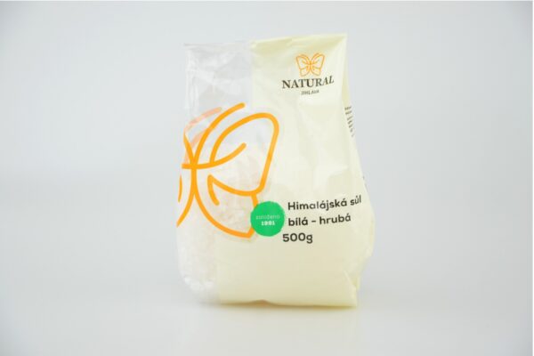 Himalájska biela soľ hrubá 500 g NATURAL JIHLAVA