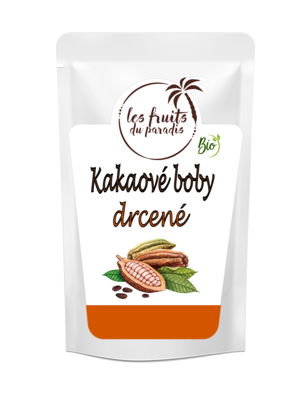 Kakaové bôby drvené RAW BIO 1 kg LES FRUITS DU PARADIS