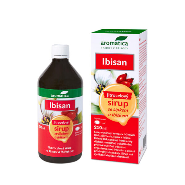 Skorocelový sirup IBISAN so šípkami a ibištekom 210ml , AROMATICA AROMATICA