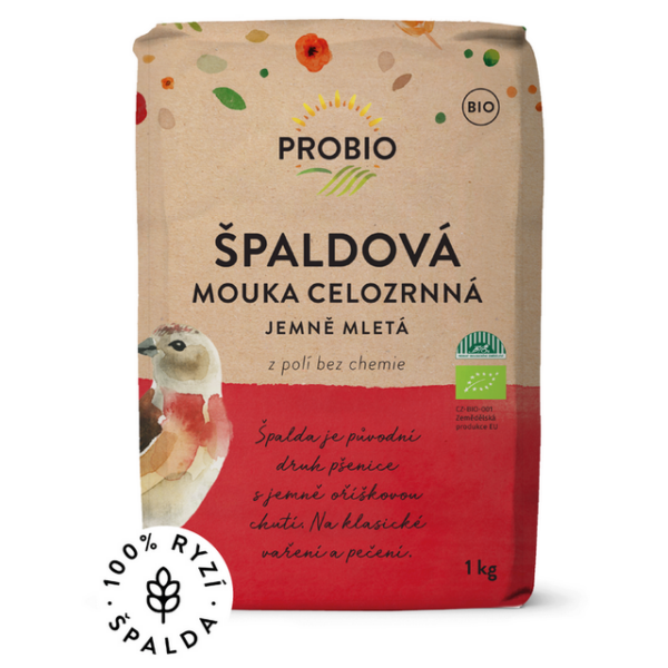 Špaldová múka celozrnná jemne mletá BIO 1 kg PROBIO