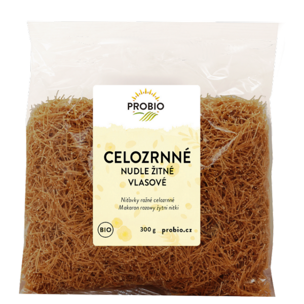 Žitné celozrnné vlasové rezance BIO 300 g PROBIO