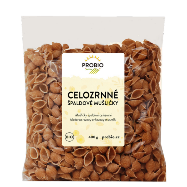 Špaldové celozrnné mušle BIO 400 g PROBIO