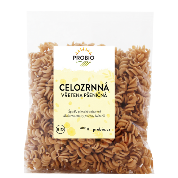 Celozrnné pšeničné cestoviny - vretená BIO 400 g PROBIO