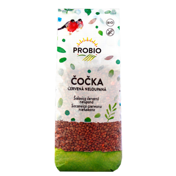 Červená šošovica nelúpaná BIO 500 g PROBIO