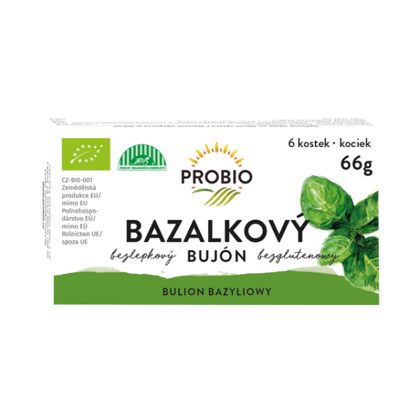 Bujón bazalkový - koctky BIO 6 x 0,5 l 66 g PROBIO