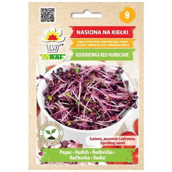Reďkovka Red Hurricane - semená na klíčenie 10 g BIOMISKA