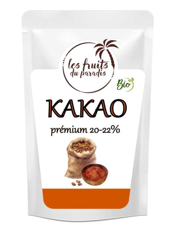 Kakaový prášok 20-22 % BIO 200 g LES FRUITS DU PARADIS